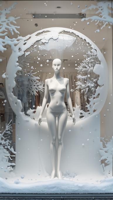 Christmas window display and photoshoot for COIN Excelsior